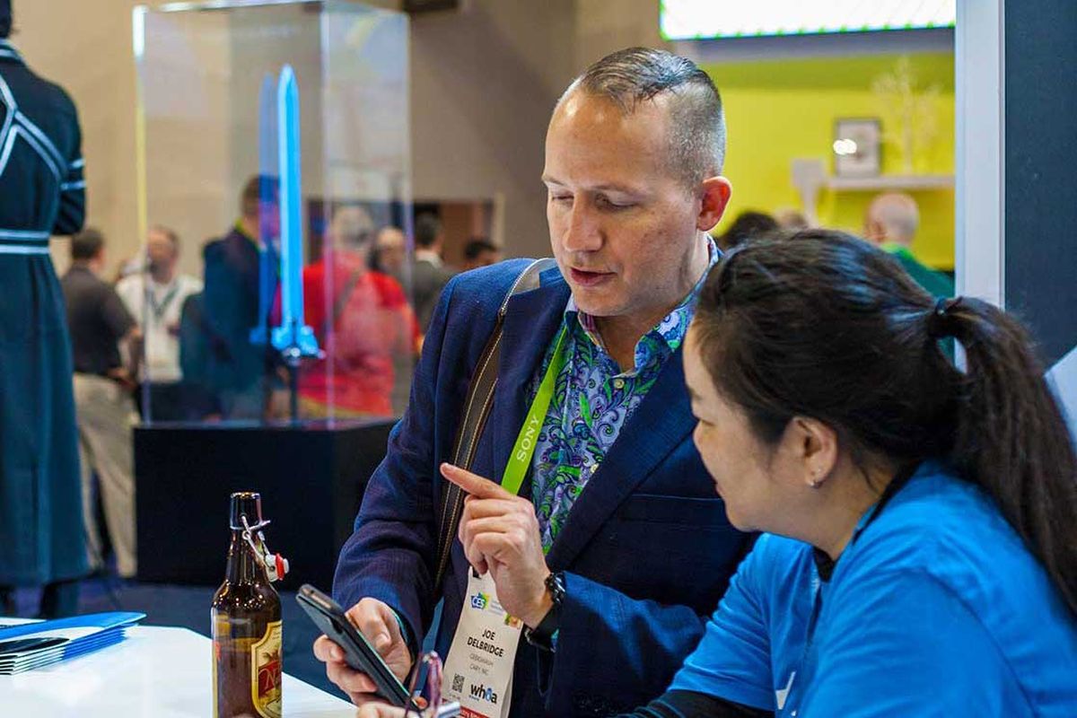 Ronin working a brand deal at CES in Vegas